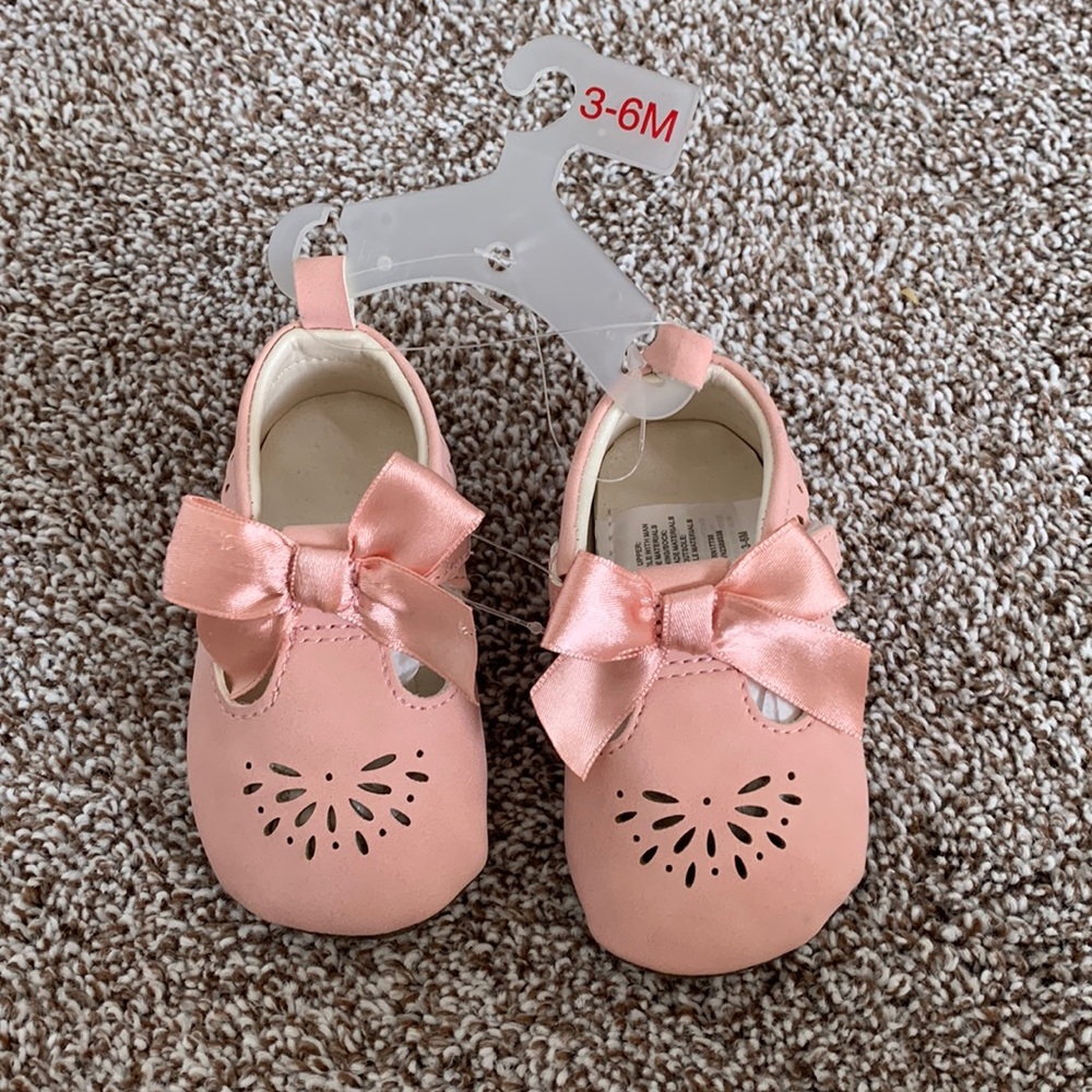 Blush pink baby flats